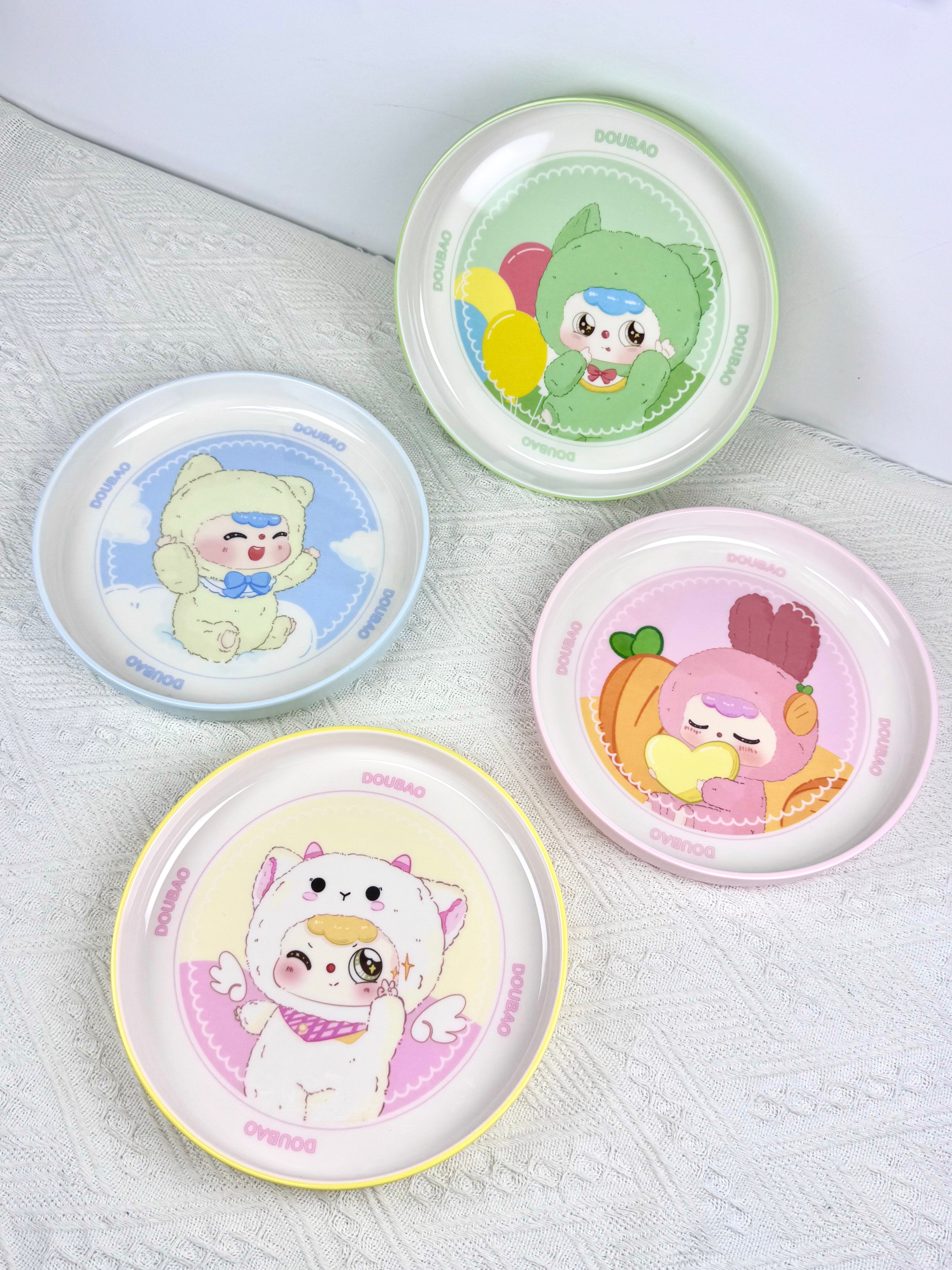 DOUBAO Ceramic-Style Melamine Plate Blind Box