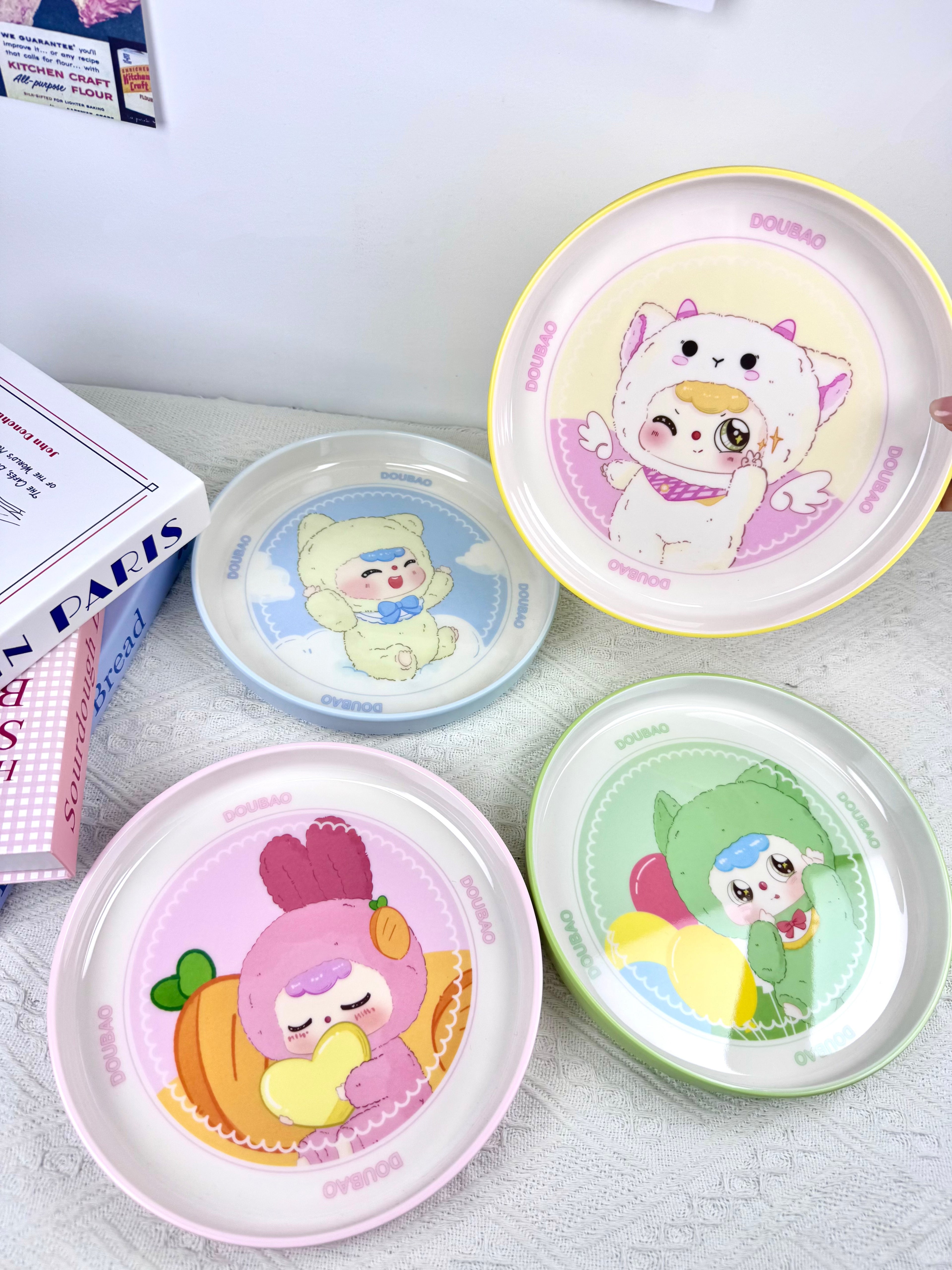 DOUBAO Ceramic-Style Melamine Plate Blind Box