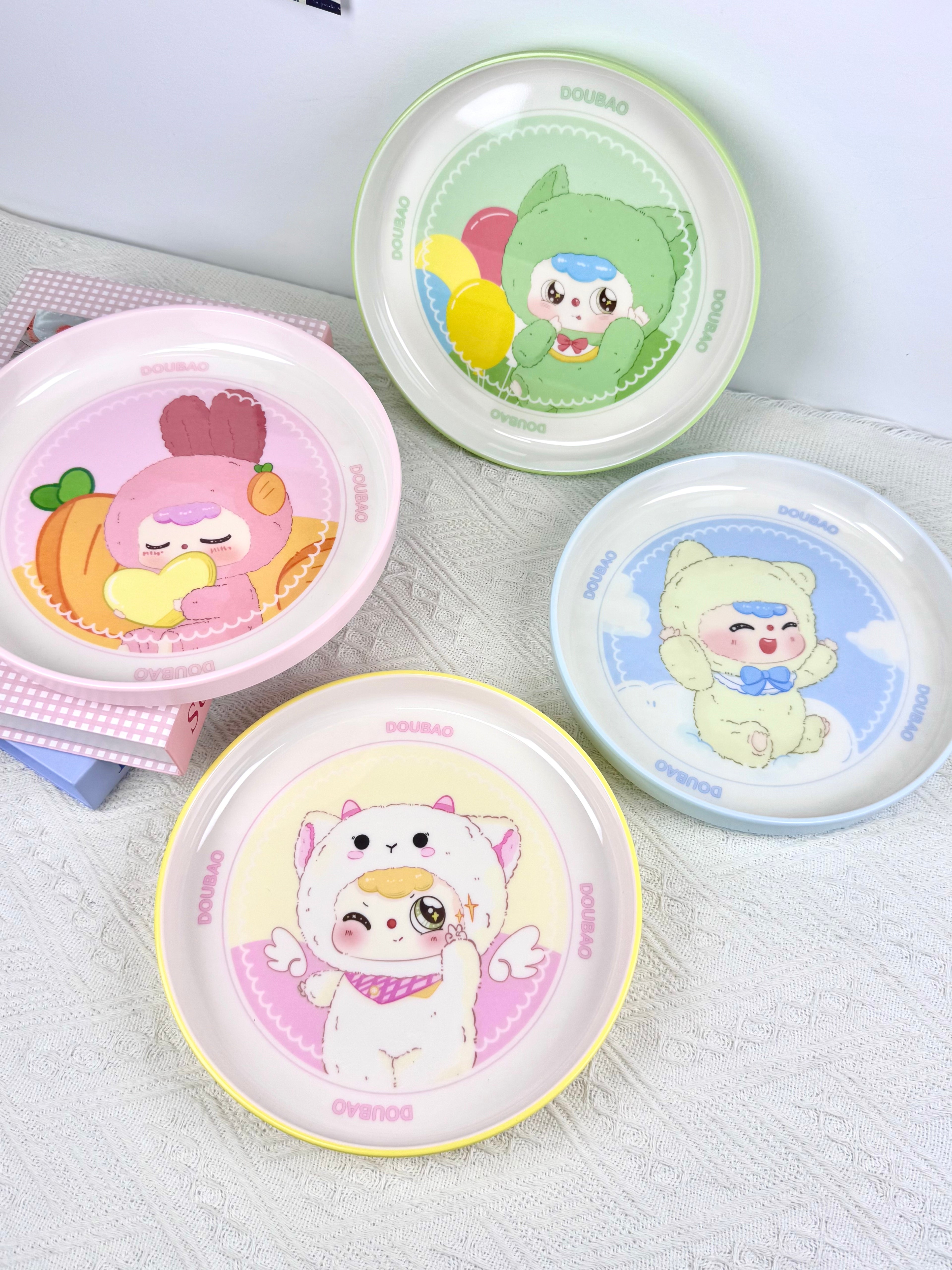 DOUBAO Ceramic-Style Melamine Plate Blind Box