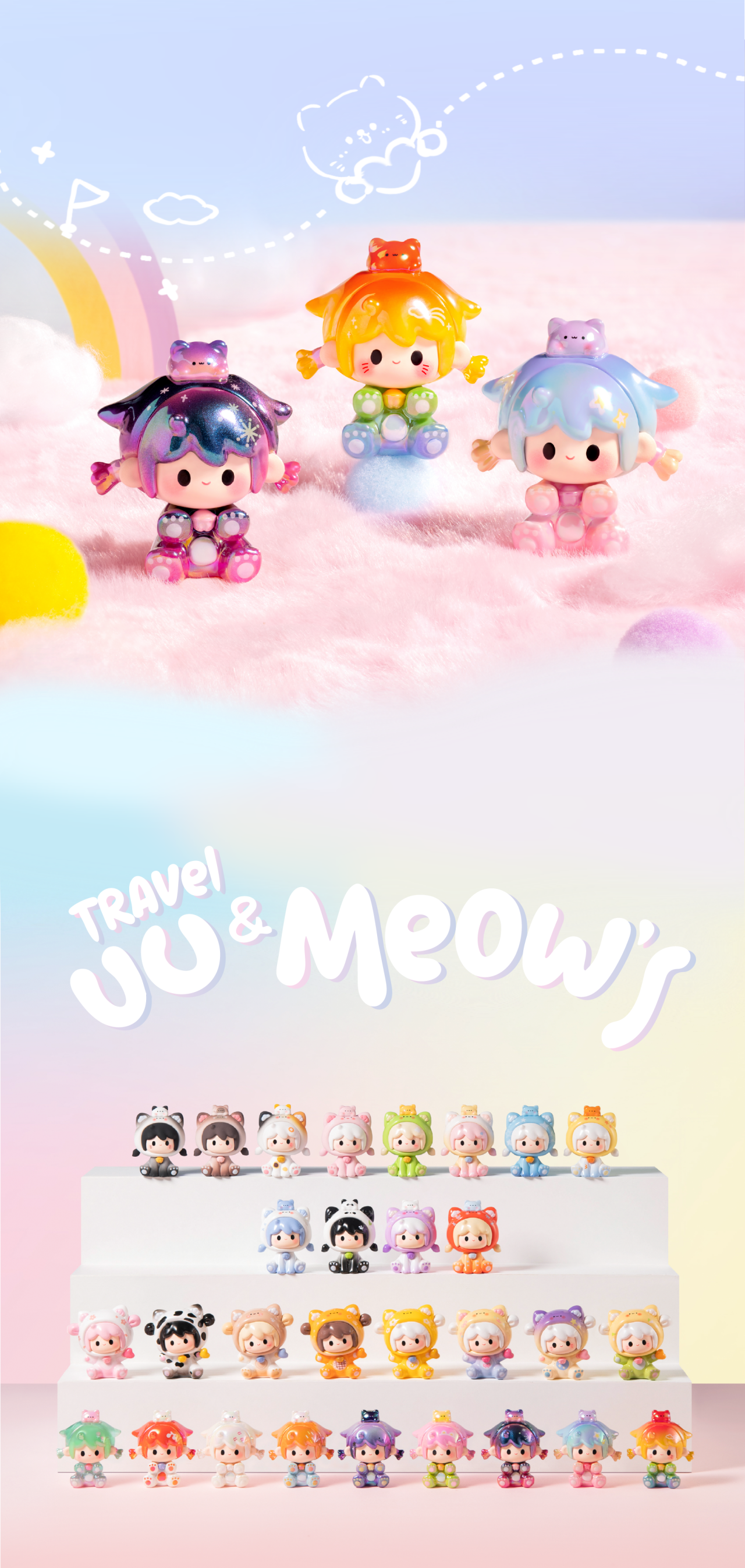 UU & Meow's Travel Time Mini Beans Blind Box 5pc